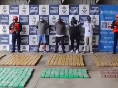 Apreendidas 3,3 toneladas de cocaína na Colômbia no valor de 100 milhões