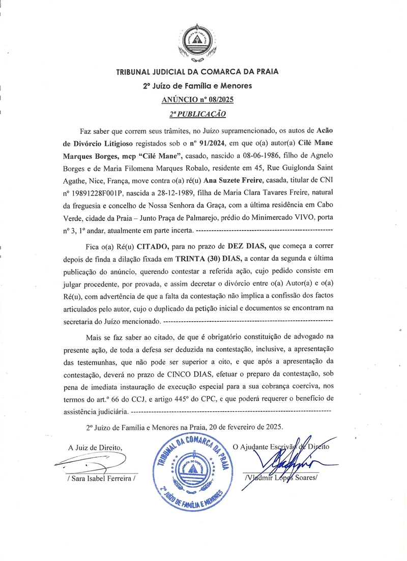 2ª Anúncio Judicial Praia Cilé Mane page 0001 1