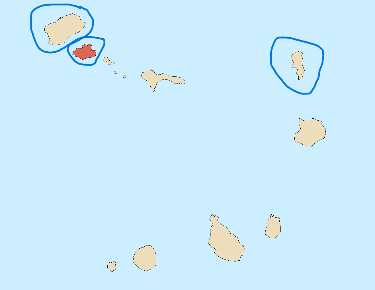 mapa Cape Verde